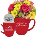 Nurse's Are Awesome Fresh Flower Gift Mug